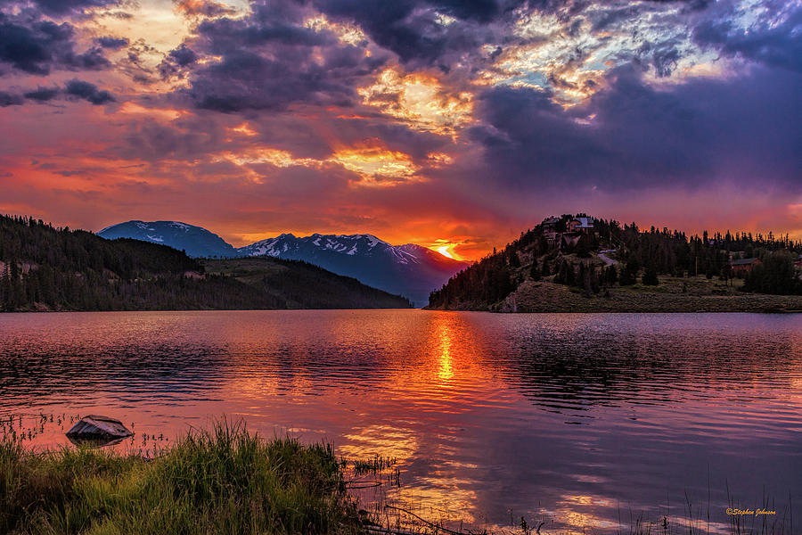 Fiery Sunset at Summit Cove #1 Photograph by Stephen Johnson