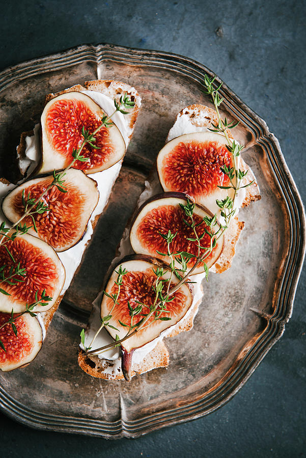 Fig And Goats Cheese Sandwich #1 Photograph by Justina Ramanauskiene
