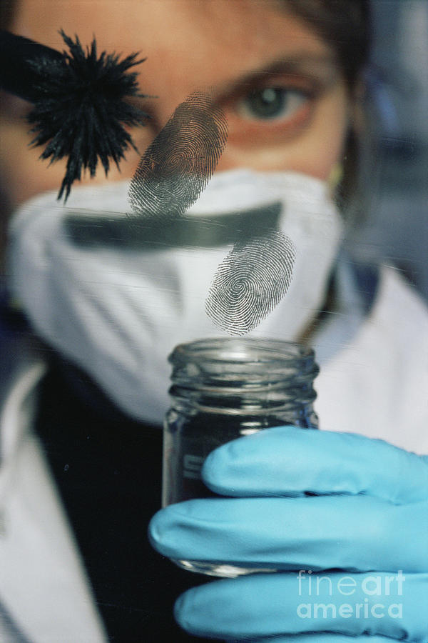 Fingerprint Detection At A Crime Scene Photograph By Philippe Psaila ...