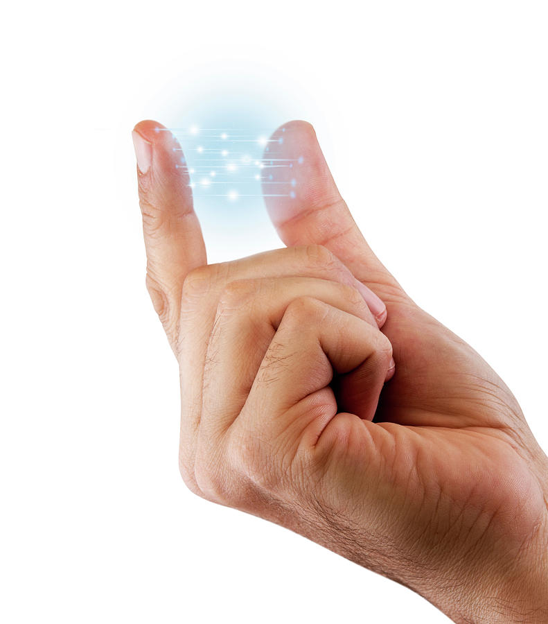 Hand Digital Art - Fingertip Artificial Intelligence by Allan Swart Hand Digital Art - Fingertip Artificial Intelligence by Allan Swart