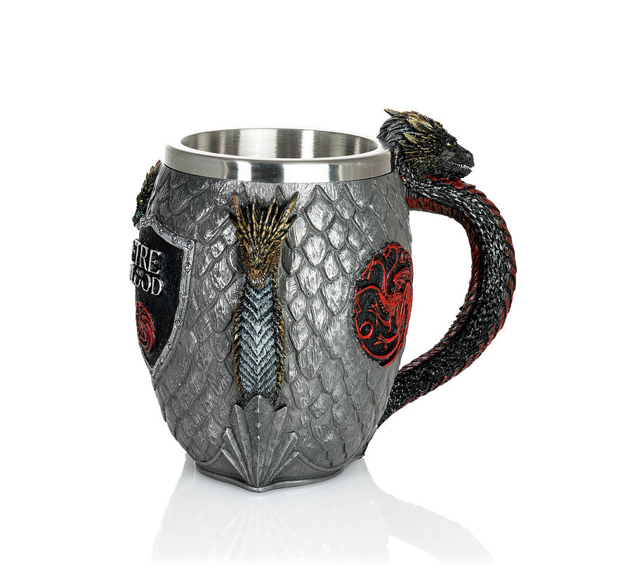 Fire and Blood tankard from Game of Thrones series #2 Photograph by Steven Heap