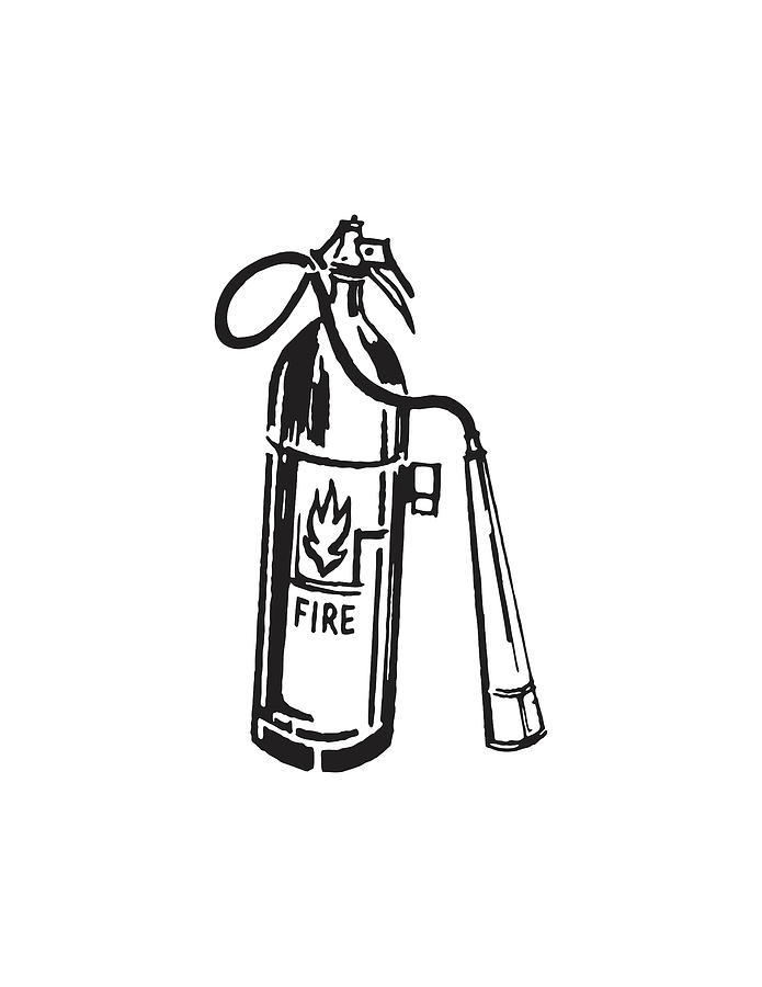 Fire Extinguisher Drawing Fire Safety Commercial Elements PNG Images | PSD  Free Download - Pikbest