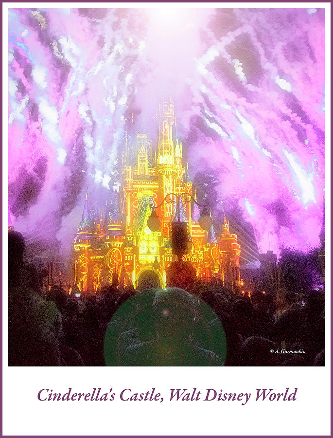 Fireworks, Cinderellas Castle, Walt Disney World #1 Photograph by A Macarthur Gurmankin