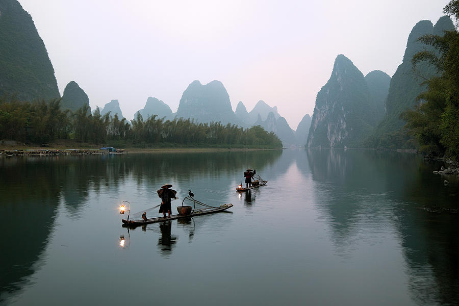 Fishemen In China #1 Photograph by Kingwu