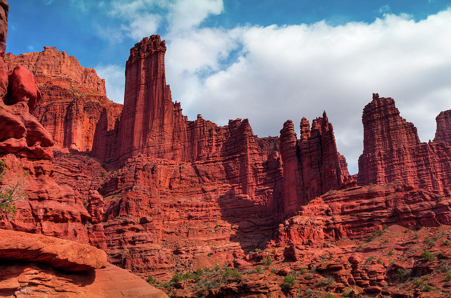 Fisher Towers, Moab, Utah, Usa #1 Photograph by Fotomonkee