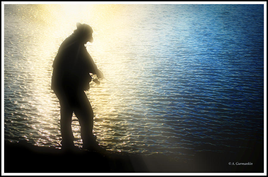 Fisherman at Sunset #1 Photograph by A Macarthur Gurmankin