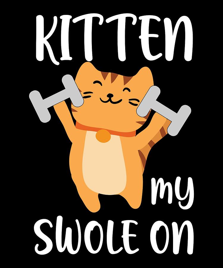 Fitness Kitten Pun Funny Gym