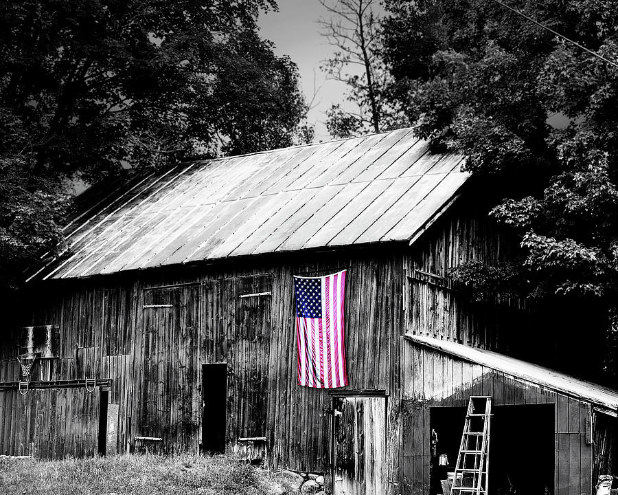 Landscape Photograph - Flags Of Our Farmers IIi #1 by James Mcloughlin