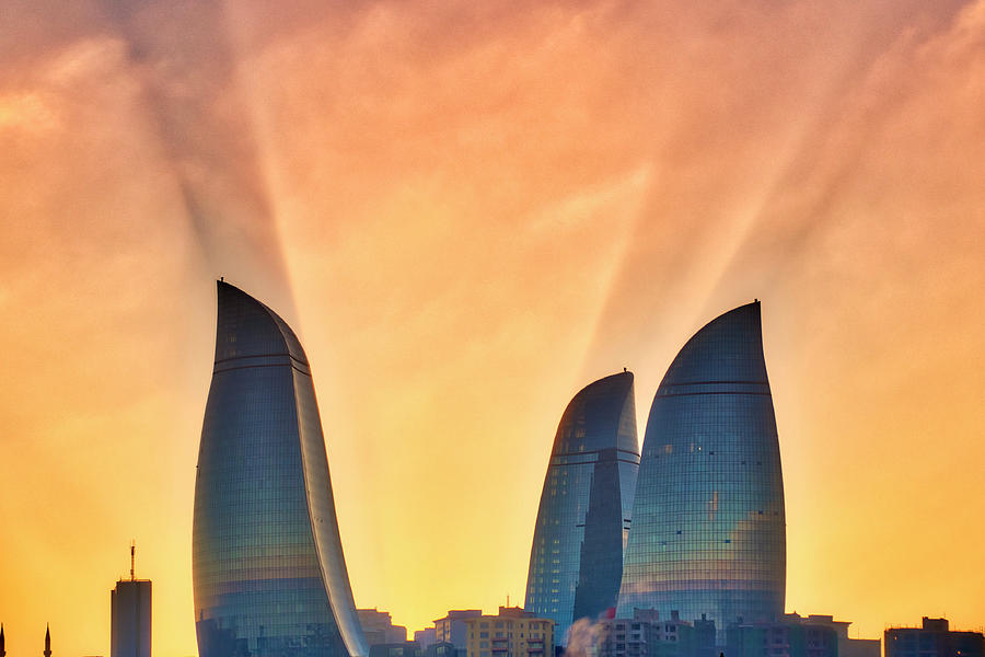 Flame Towers #1 Photograph by Fabrizio Troiani