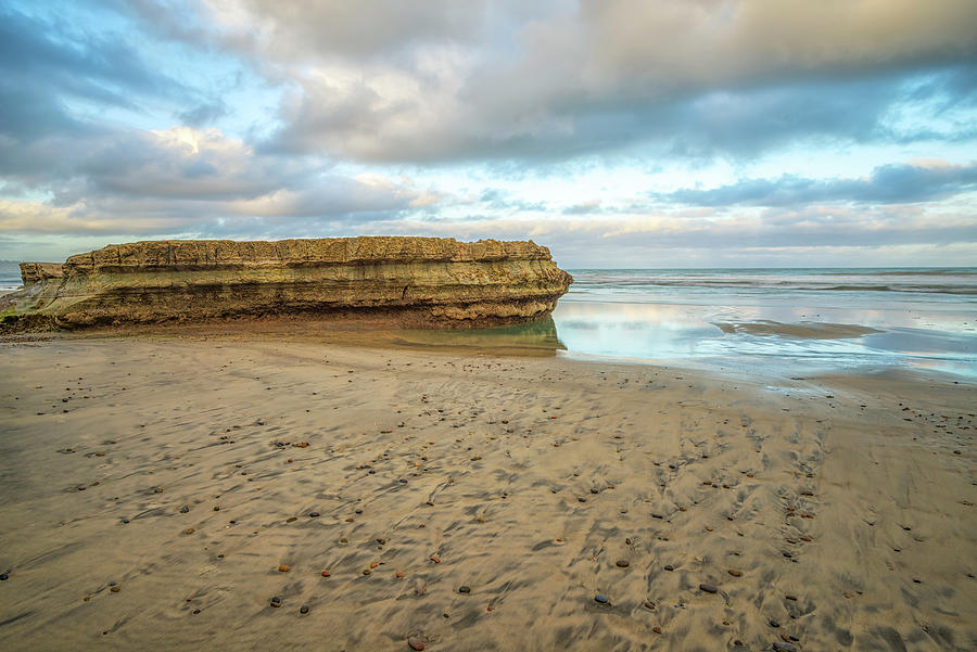 Beach Photograph - Flat Rock 3 #1 by Joseph S Giacalone