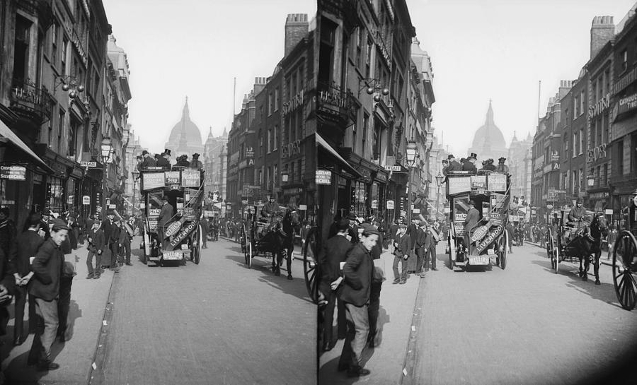 Fleet Street #1 Photograph by London Stereoscopic Company