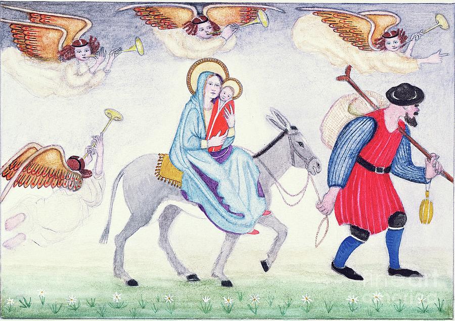 Flight Into Egypt IIi Painting by Gillian Lawson