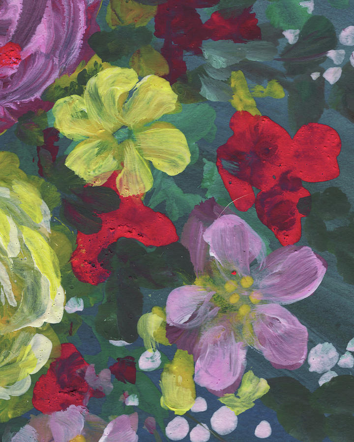 Floral Impressionistic Pattern  #1 Painting by Irina Sztukowski