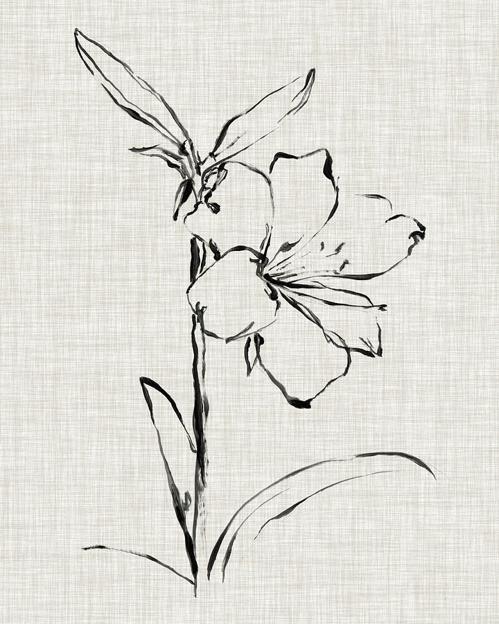 Floral Ink Study I #1 Painting by Ethan Harper
