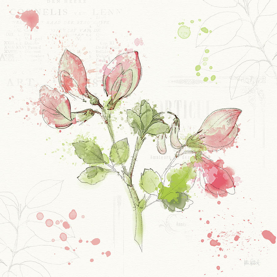 Flower Painting - Floral Splash II #1 by Katie Pertiet