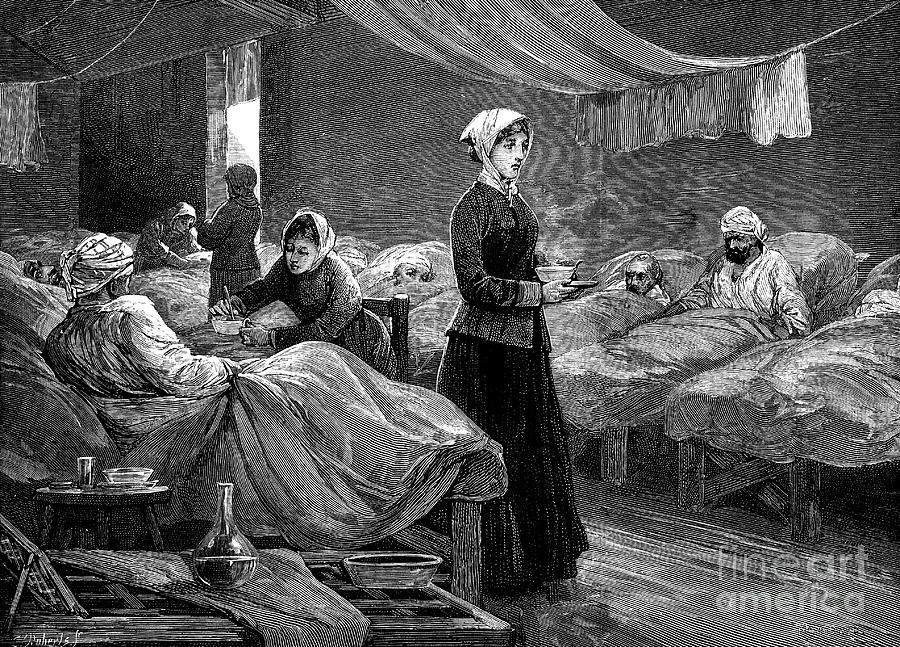 Florence Nightingale In The Barrack #1 Drawing by Print Collector