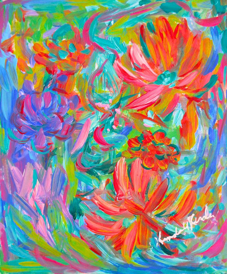 Flower Twirl Painting by Kendall Kessler