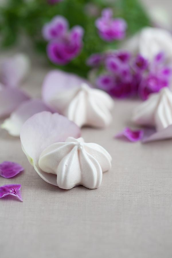 Flower-shaped Meringues #1 Photograph by Martina Schindler