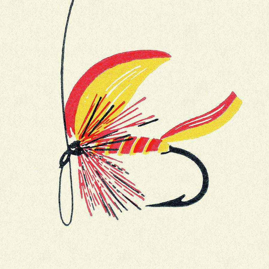 Fly Fishing Lure #1 Drawing by CSA Images - Pixels