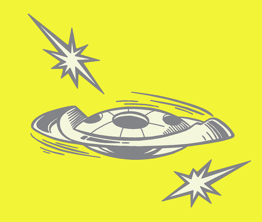 Flying Saucer Drawing by CSA Images Fine Art America
