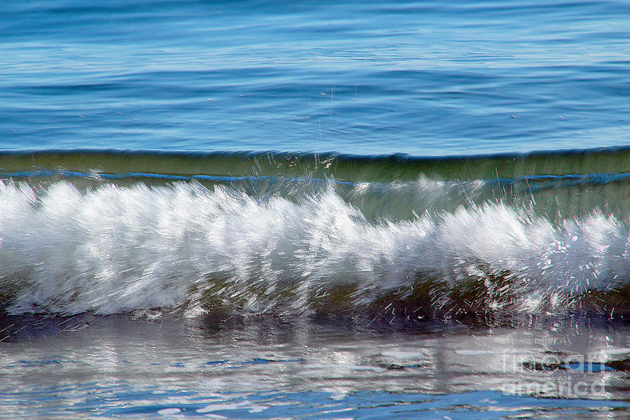 Foamy Splashy Wave Breaks, California #1 Photograph by Wernher Krutein