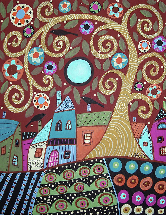 Folksy Village Painting by Karla Gerard - Fine Art America