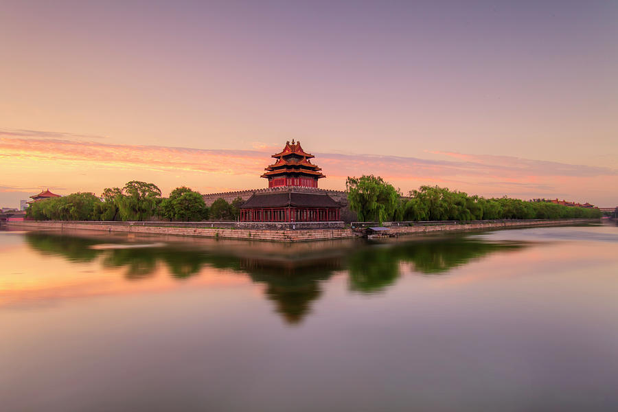 Forbidden City And Its Moat In The #1 Photograph by Czqs2000 / Sts