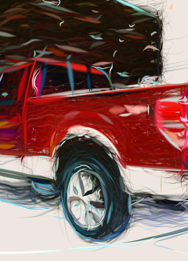 Ford F150 Pick Up King Ranch Drawing #1 Digital Art by CarsToon Concept