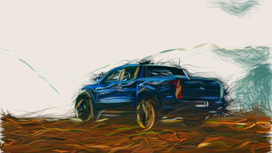 Ford Ranger Raptor Drawing #2 Digital Art by CarsToon Concept
