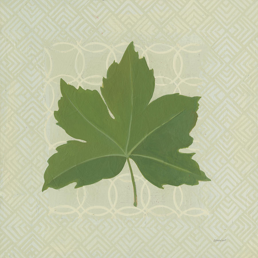 Beige Painting - Forest Leaves I No Lines #1 by Kathrine Lovell