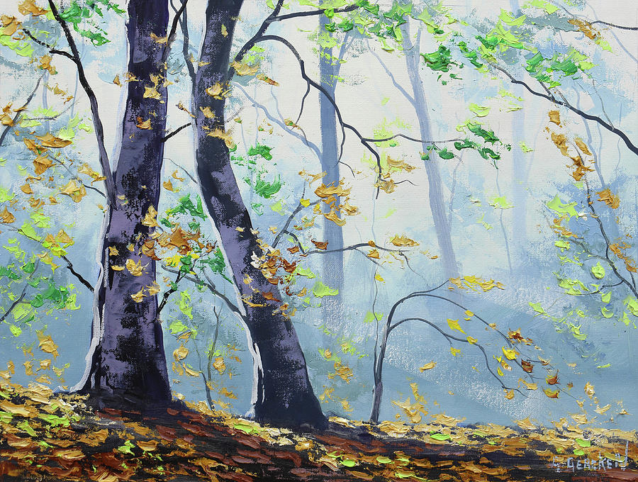 Forest Sunrays Painting By Graham Gercken