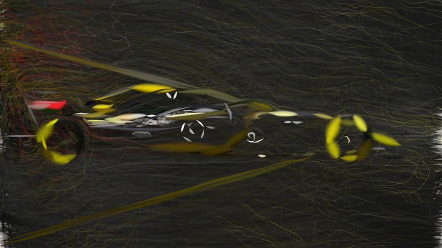 Formula1 Renault RS18 Drawing #2 Digital Art by CarsToon Concept