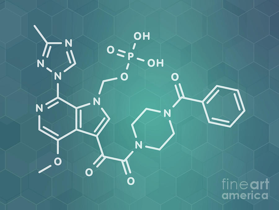 Fostemsavir Hiv Virus Drug Molecule Photograph by Molekuul/science ...