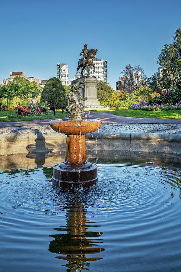 Fountain, Public Garden, Boston, Ma #1 Digital Art by Lumiere