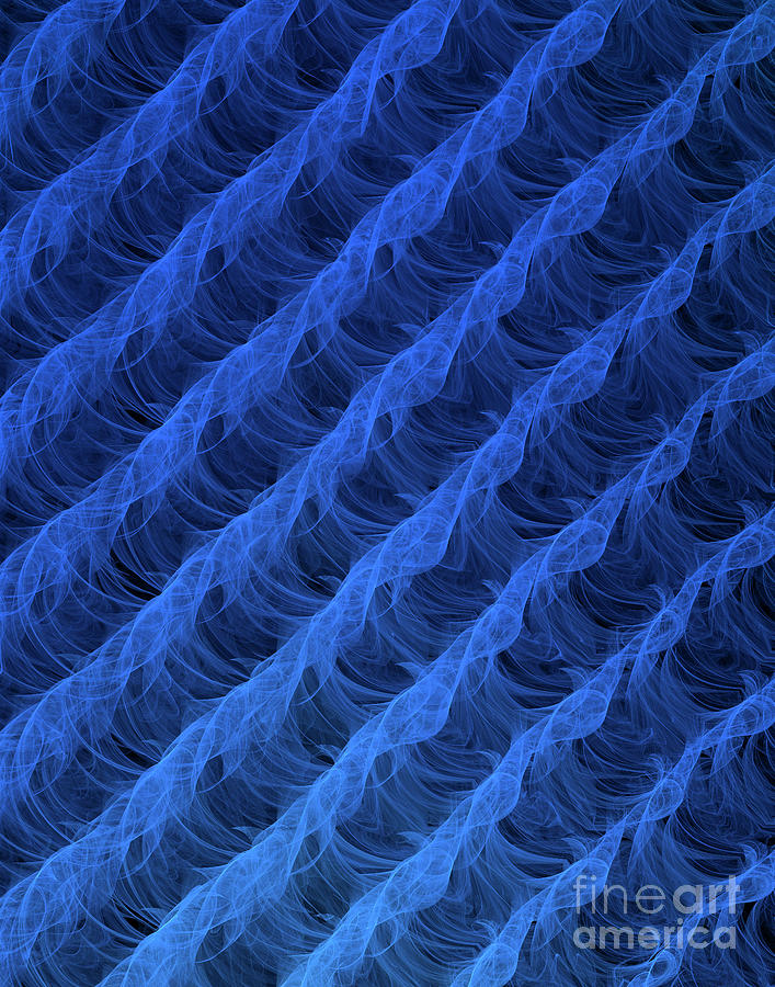 Abstract Photograph - Fractal Wavefronts Abstract Illustration. #1 by David Parker/science Photo Library