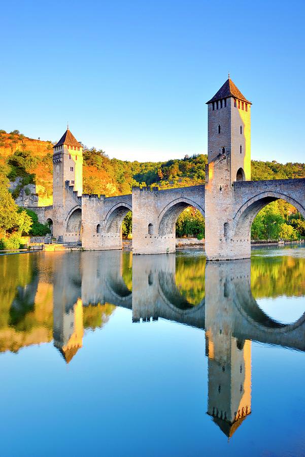 France, Midi-pyrenees, Lot, Cahors, Valentre Bridge Digital Art by ...