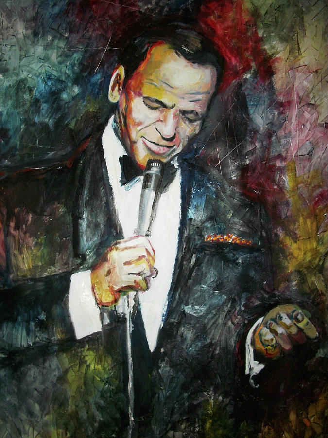 Jazz Painting - Frank Sinatra #1 by Marcelo Neira