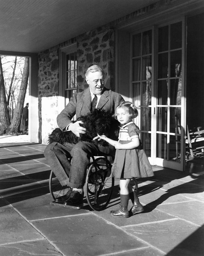 Franklin D. Roosevelt In Wheelchair #1 Photograph by Science Source