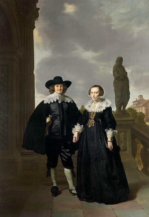 Frederick van Velthuysen and his wife, Josina #1 Painting by Thomas de Keyser