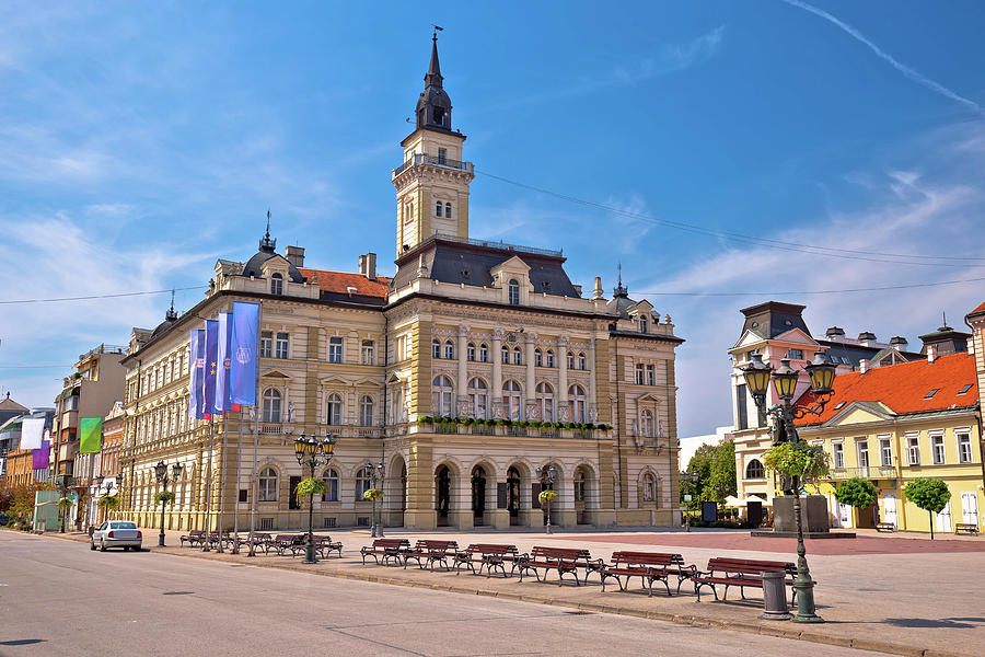 Freedom square in Novi Sad arches and architecture view #1 Photograph ...