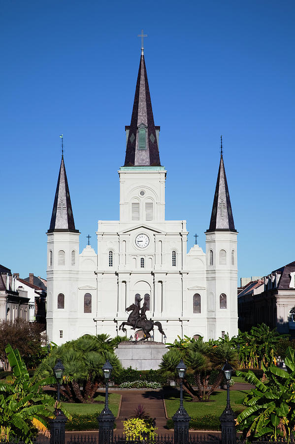 French Quarter, St. Louis Cathedral Photograph by Walter Bibikow French Quarter, St. Louis Cathedral Photograph by Walter Bibikow
