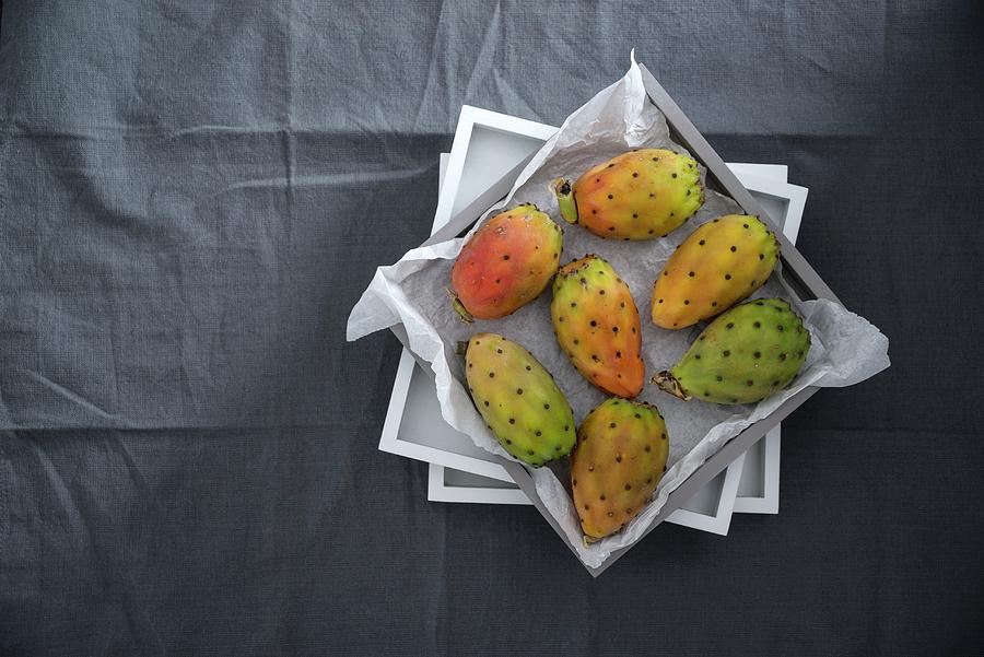 Fresh Prickly Pears In A Box italy #1 Photograph by Kati Neudert