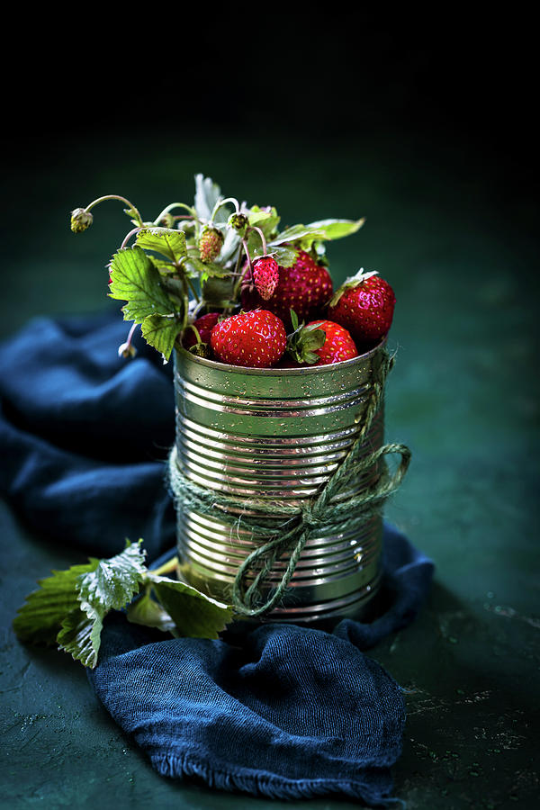 Fresh Strawberries #1 Photograph by Anna Lukasiewicz