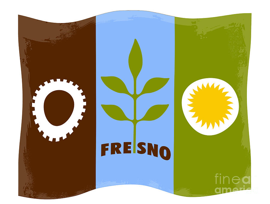 Fresno City Flag Digital Art by Bigalbaloo Stock - Fine Art America