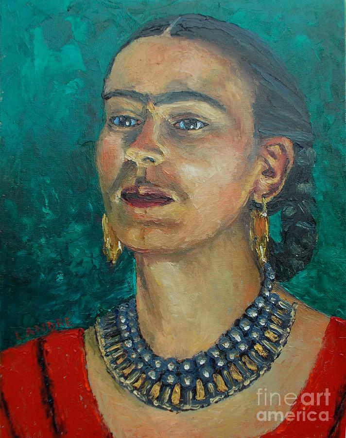 Frida Teal #2 Painting by Lilibeth Andre