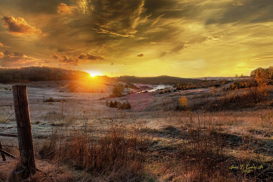 Frosty Fall Morning Digital Art by John Gadcke