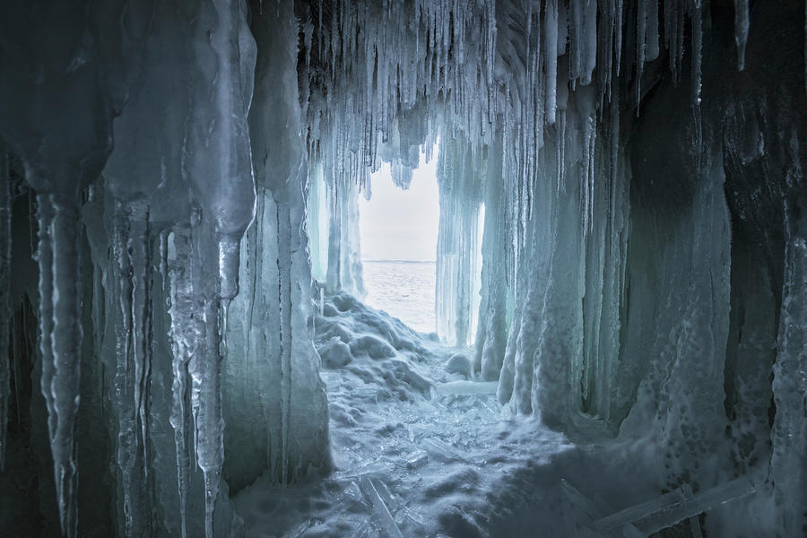 Frozen Ice Cave From Baikal Lake. Photograph by Cavan Images - Fine Art ...