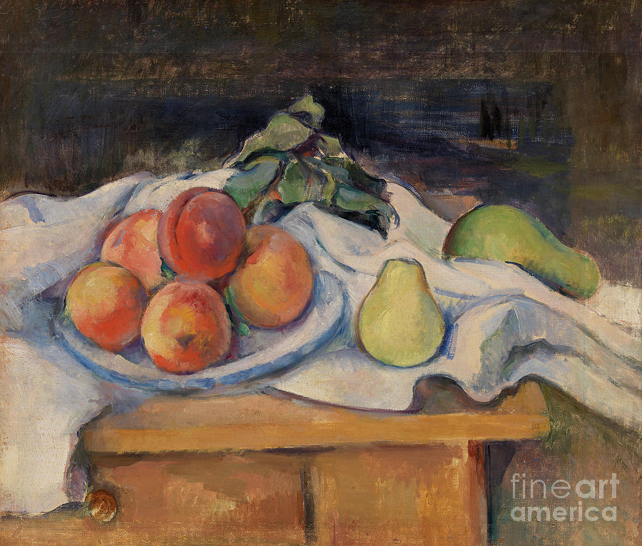 Fruit on a Table Painting by Paul Cezanne