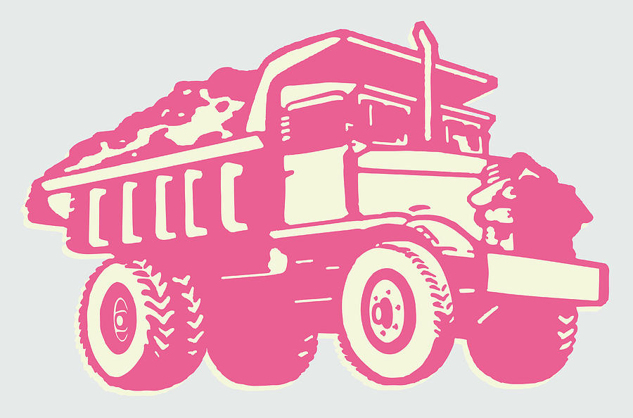 Transportation Drawing - Full Dump Truck #1 by CSA Images