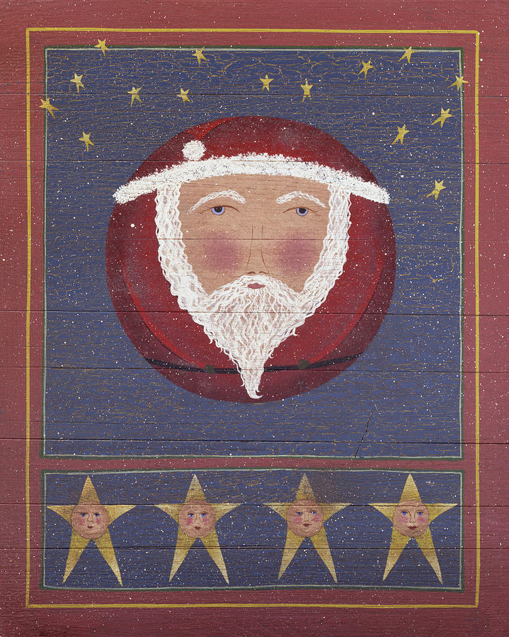 1 Full Moon Santa Painting by Susan Clickner